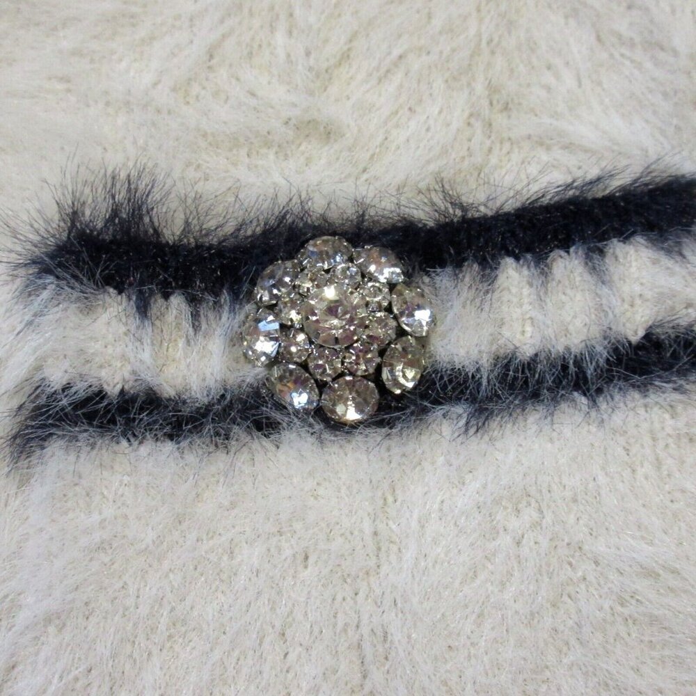 NWT J.Crew Sweater Lady Jacket in Light Bone Navy Brushed Yarn Cardigan XXS - Picture 5 of 7